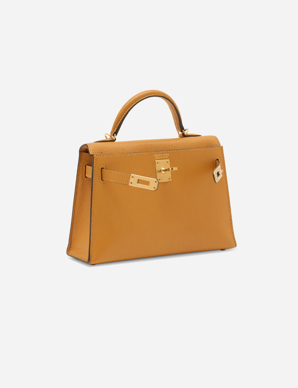 Сумка Hermes Chèvre Mini Kelly 20 Gold Hardware "Moutarde"