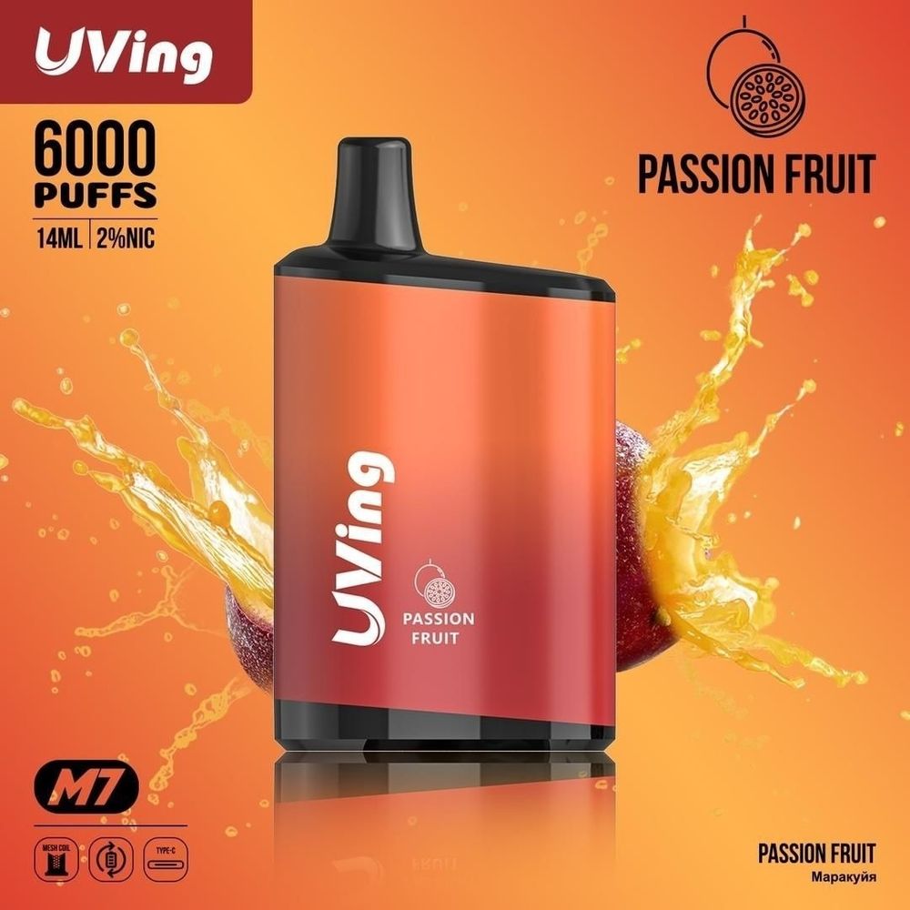 Uving M7 Passion fruit Маракуйя 6000 купить в Москве с доставкой по России