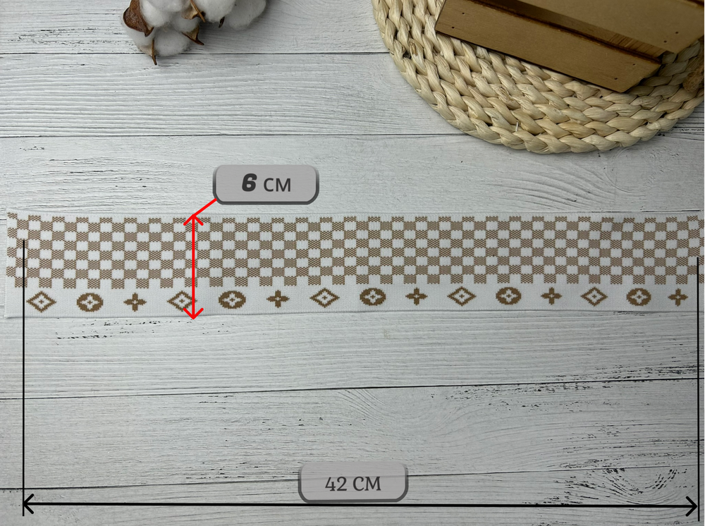 НАБОР Подвязов ДЛЯ ПОЛО LV белый/беж 2шт