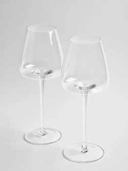 Набор бокалов для вина на длинной ножке 2 шт 430 мл
