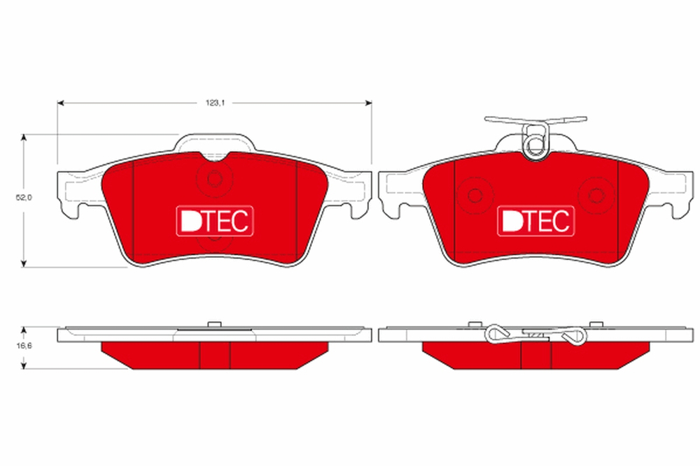 TRW - GDB1621DTE-TRW - Brake Pad Set, disc brake