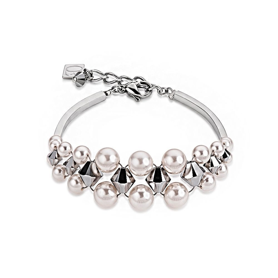 Браслет Coeur de Lion White 4871/30-1400 цвет белый, серебряный