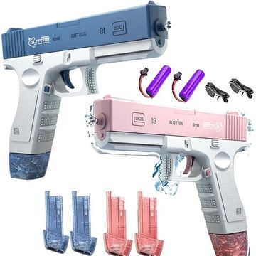 Водный "Пистолет Глок" электрический на аккумуляторе ( розовый )