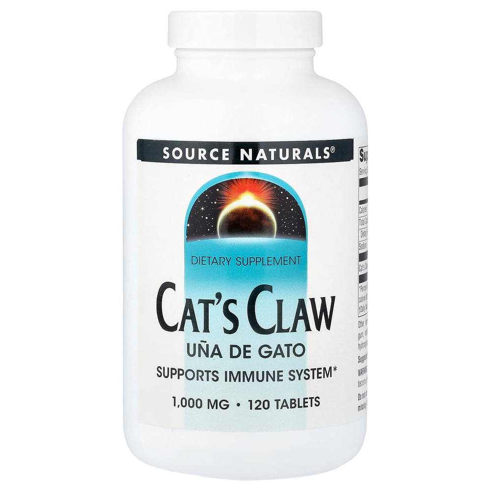 Source Naturals, кошачий коготь, 1000 мг, 120 таблеток