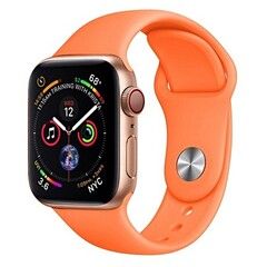 Силиконовый ремешок Sport Band 42 мм / 44 мм / 45 мм / 49 мм для Apple Watch (Оранжевый)