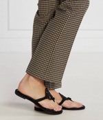 Кожаные вьетнамки MILLER KNOTTED PAVE TORY BURCH - черный(152177)