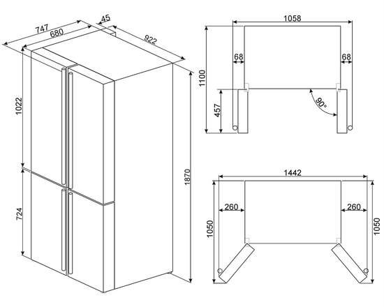 Холодильник Smeg FQ60CAO