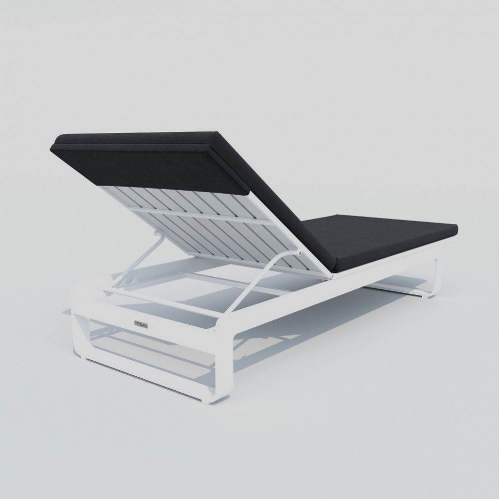 Шезлонг Ideal Patio ЛЕТТО антрацит - белый каркас