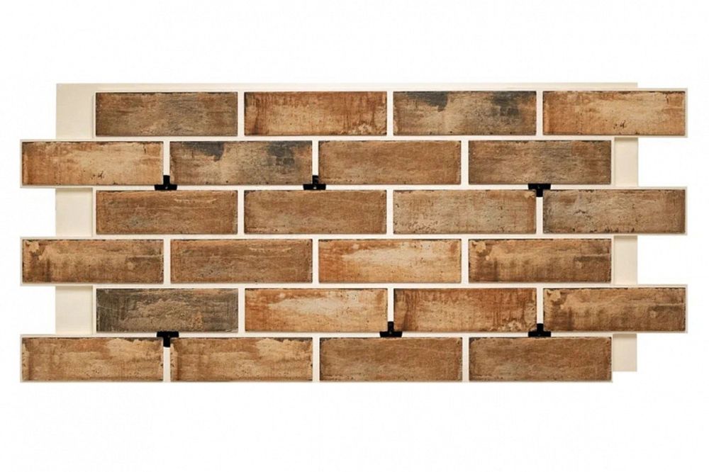 Клинкерная фасадная термопанель ЭППС "Заготовочный кирпич" 1150x540