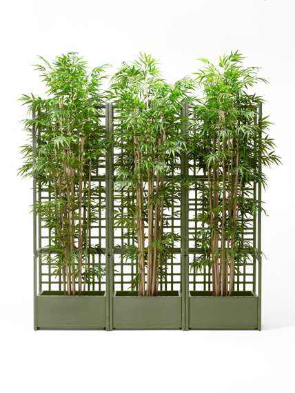 Кашпо пластиковое модульное Sipario 3, цвет кактус