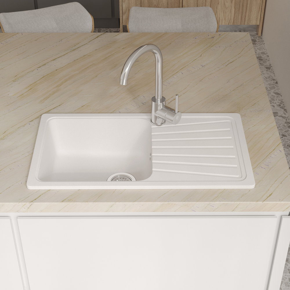 Смеситель для кухни Domaci Равенна DM-030922 нержавеющая сталь