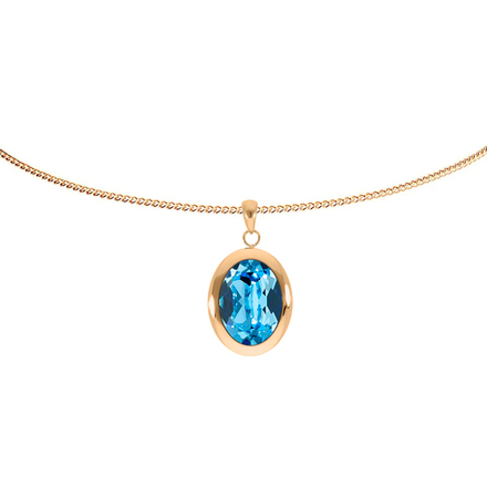 Колье Qudo TIVOLA big G aquamarine 404528.1 BL/G