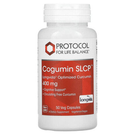 Улучшение памяти и работы мозга Protocol for Life Balance, Cogumin SLCP, 400 мг, 50 вегетарианских капсул