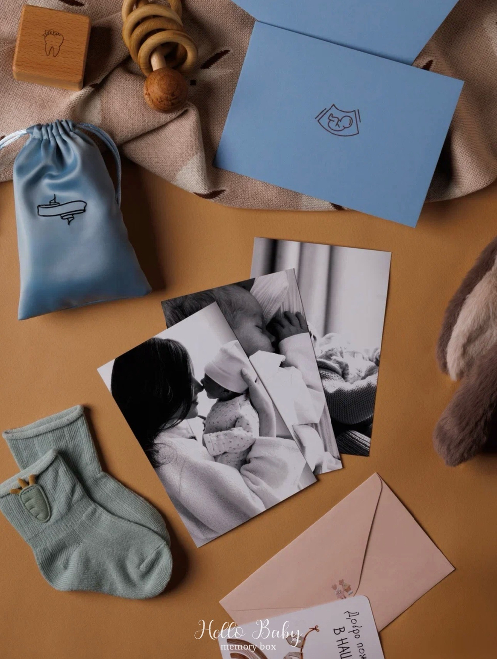 MemoryBox голубой "Игрушка Зайка"