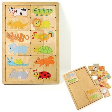 Игра развивающая деревянная "Веселые половинки"