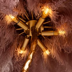 Торшер страусиные перья Feather Lamp A MODERN GRAND TOUR розовый