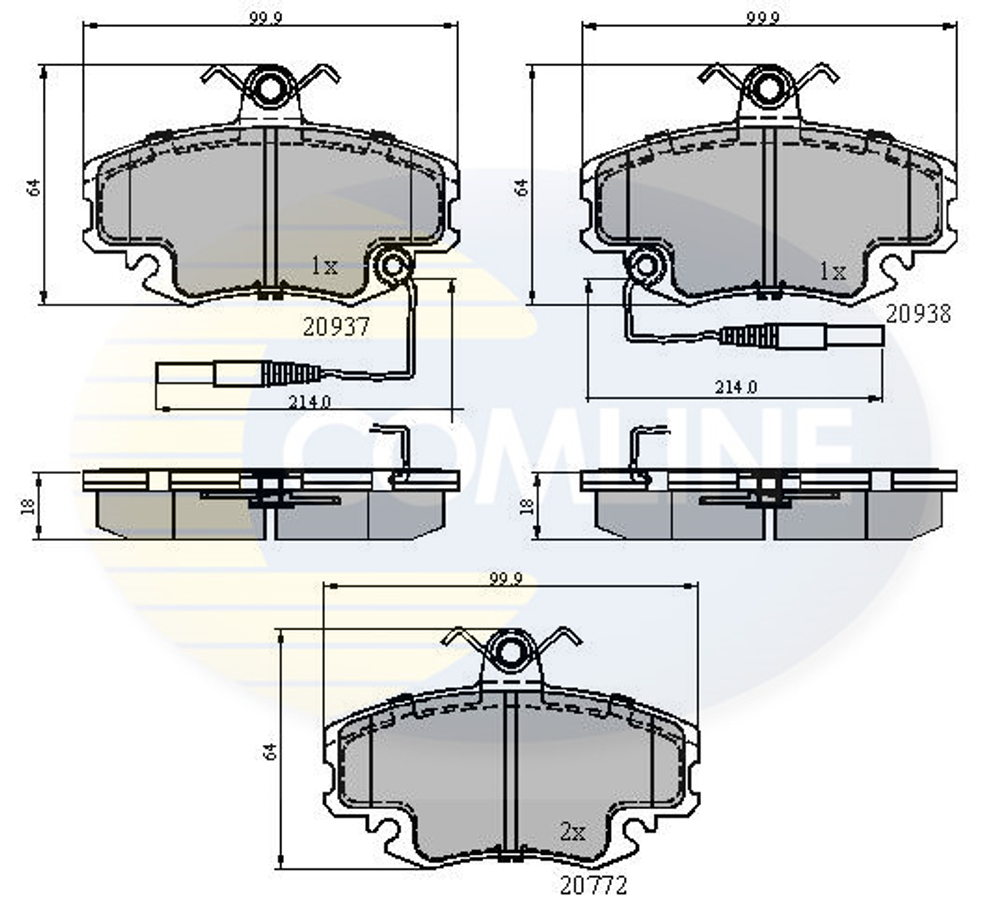 COMLINE - CBP1431-CML - Brake Pad Set, disc brake