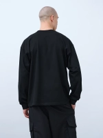 Лонгслив оверсайз (черный) 230 г