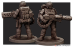 Astra Militarum Гвардеец с мельтопушкой миниатюра для AOS,Waha, Настольная игра, НРИ, Варгейм, РПГ