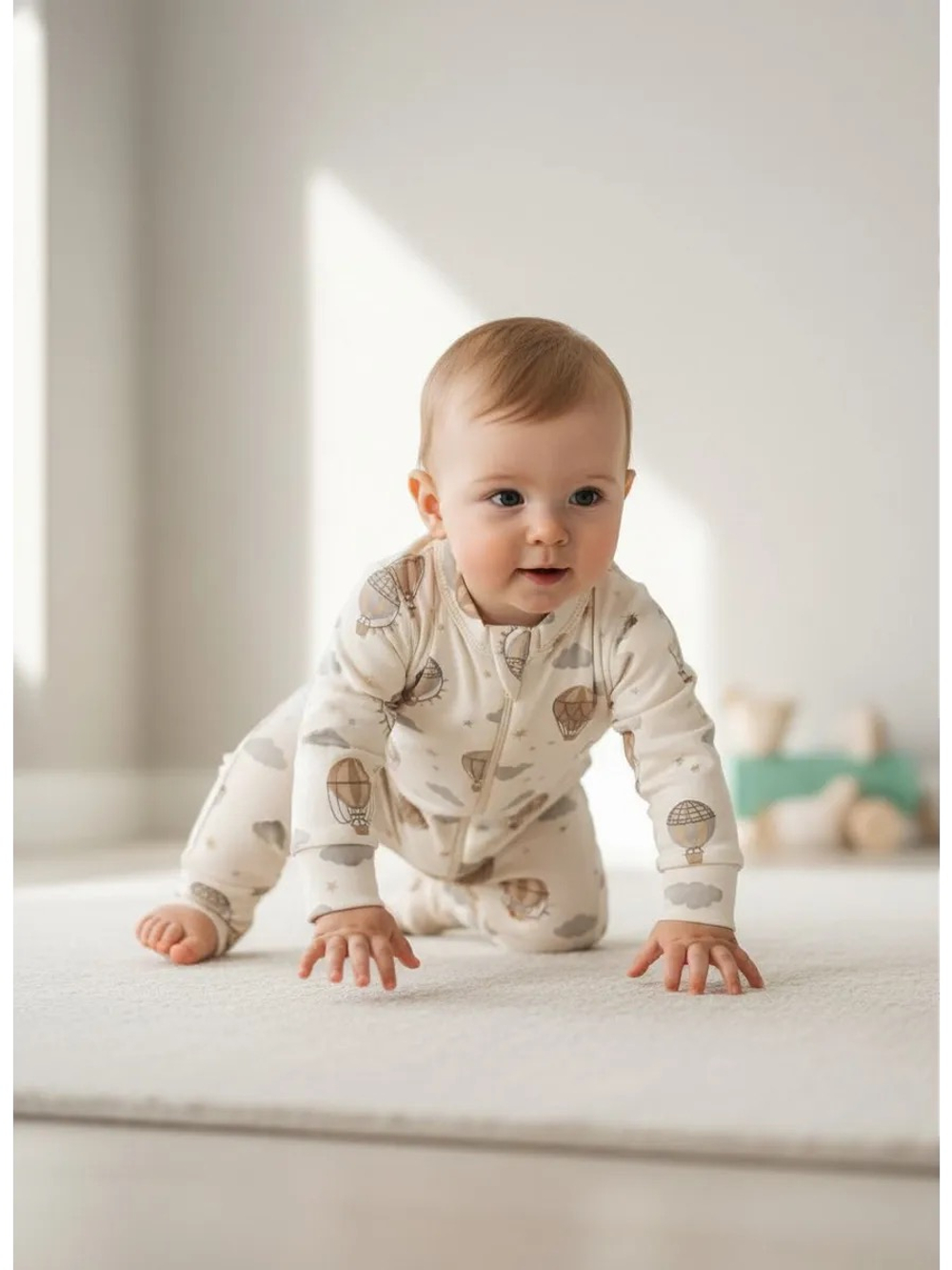 Комбинезон нательный "Облака" с манжетом
