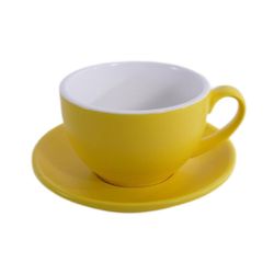Чайная пара 370 мл желтая матовая d 10,9 см h7,2 см Barista (Бариста) P.L. Proff Cuisine [6]