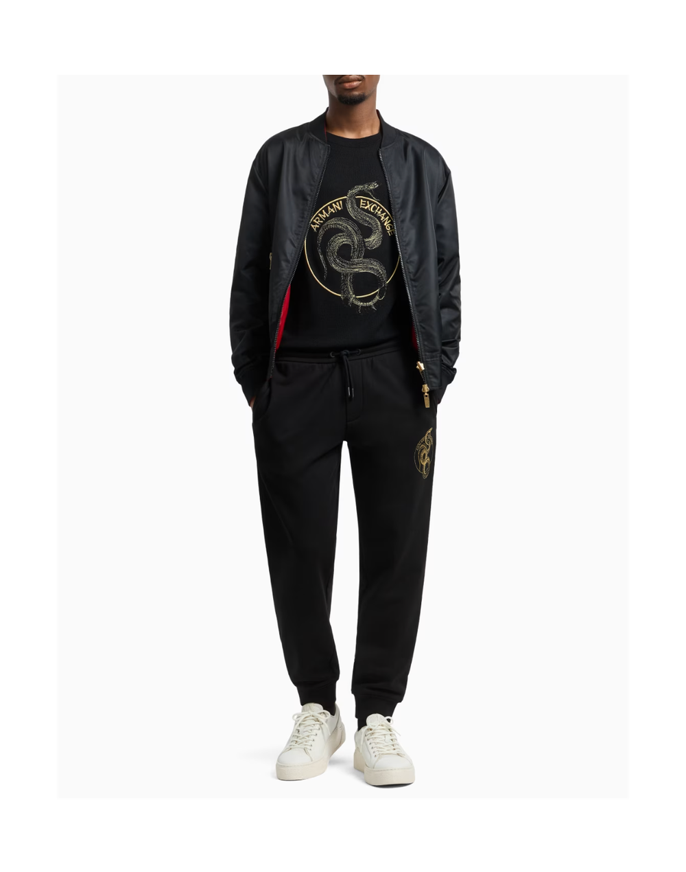 Флисовые брюки-джоггеры Armani Exchange
