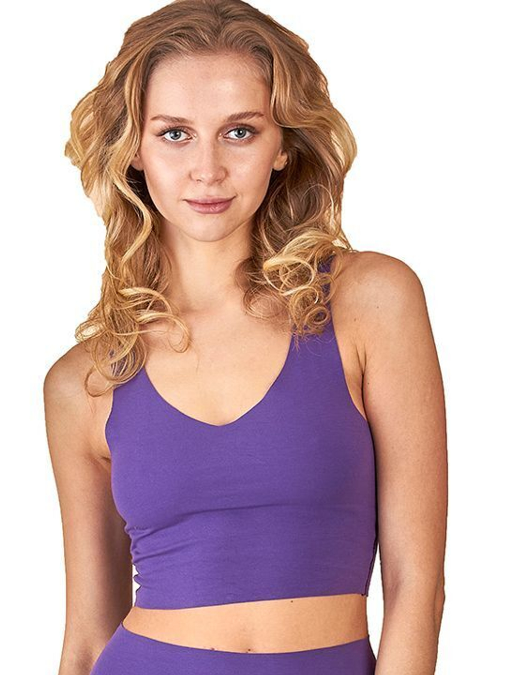 Короткий бесшовный топ (Размер: XL) (Цвет: молочный)