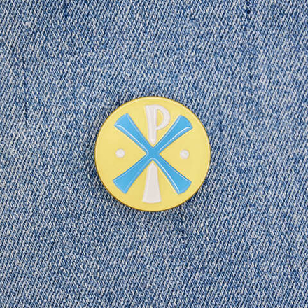 Значок Хризма РХ круглый