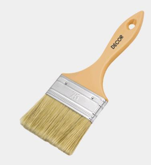 Кисть плоская  Неделька  50мм  универ., светлая, смешанная щетина, пластм. ручка/126035