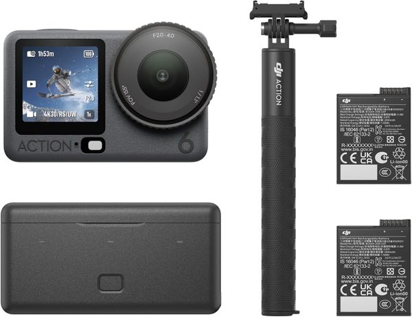 Экшн-камера DJI Osmo Action 6 Enhanced Combo Темно-серый | Black