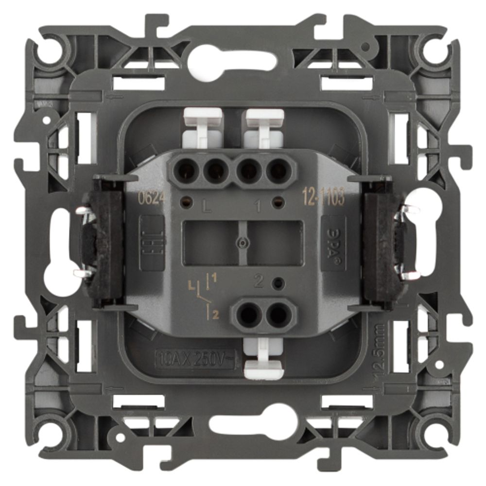 Переключатель ЭРА Серия 12 12-1103-01М , 10АХ-250В, белый матовый