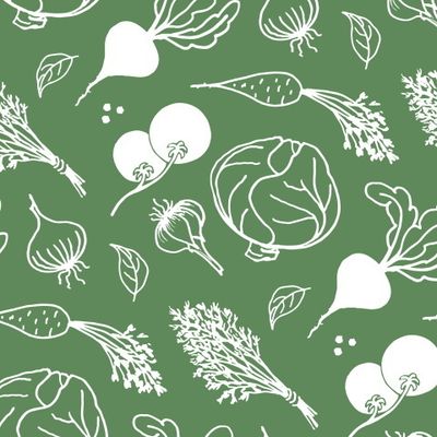 Овощи на зеленом