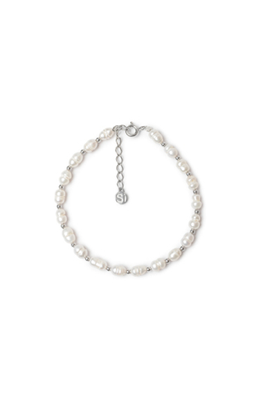 Браслет из серебра и натурального жемчуга