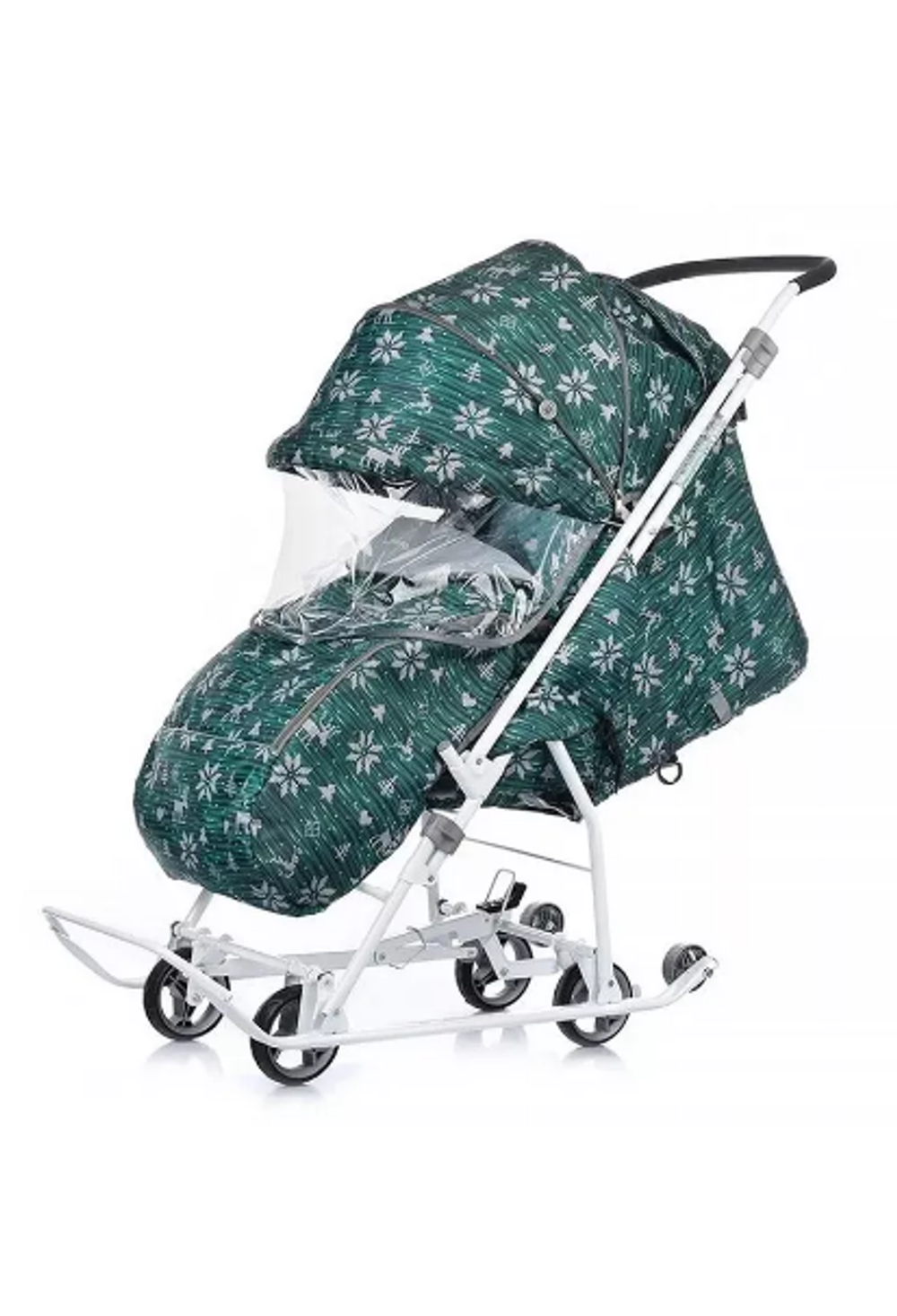 Санки-коляска Nika Наши детки НДТ3-1К/6 Скандинавский зеленый