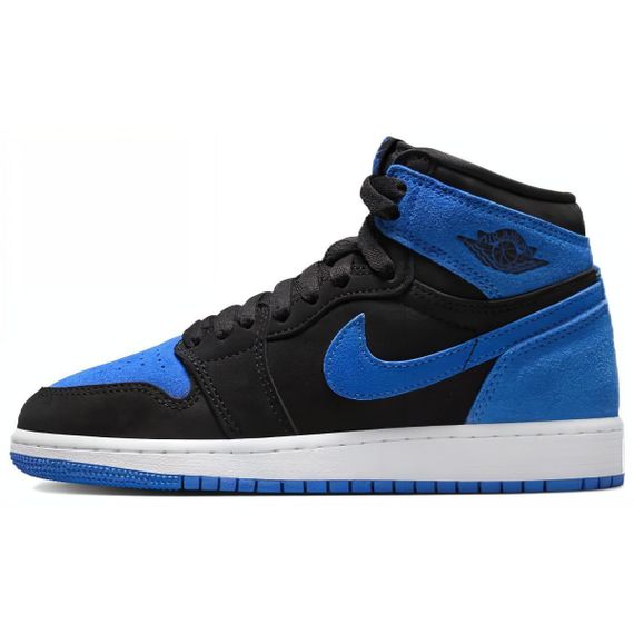 Jordan Air Jordan 1 Детские баскетбольные кроссовки Высокие Топы Синий Черный Унисекс