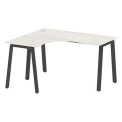 Metal System Стол криволинейный левый на А-образном м/к БА.СА-3 (L) Дуб Наварра/Металл Антрацит 1400