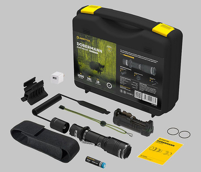 Фонарь Armytek Dobermann Hunting Kit [F02004C] Набор для охоты