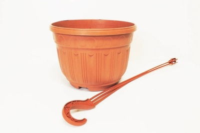 Кашпо с подвесом 3,7л, цвет терракотовый
