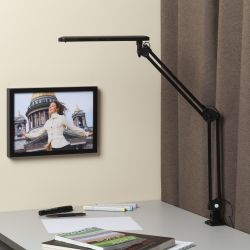 Настольный светильник ЭРА NLED-441-7W-BK светодиодный на струбцине черный | Светодиодные настольные лампы