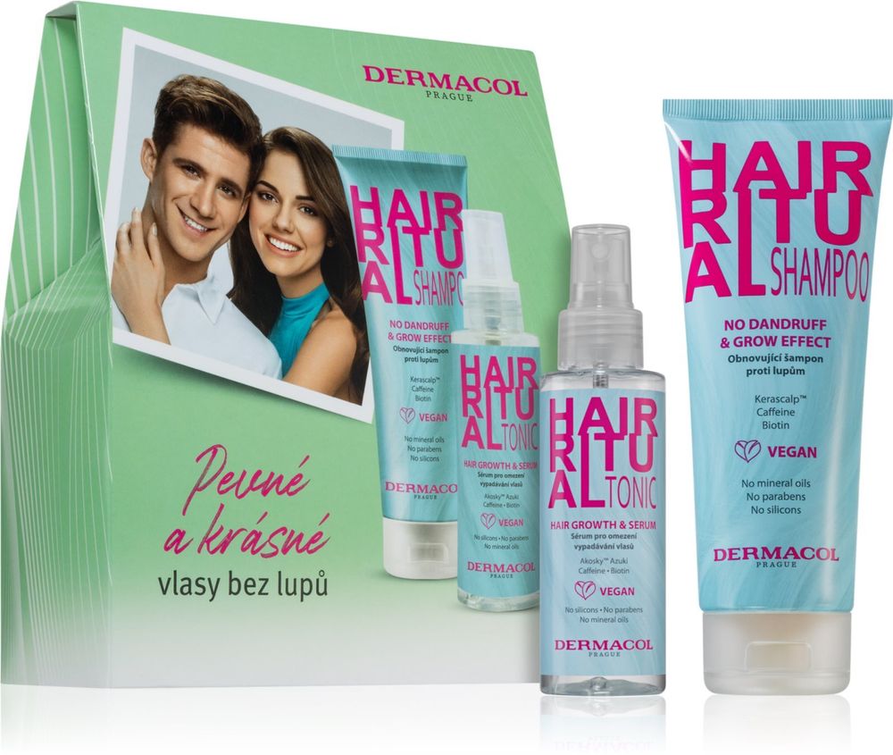 Dermacol Anti-dandruff and anti-Hair loss shampoo 250 мл + тоник для поддержки роста волос 100 мл Hair Ritual