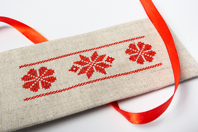 Конверт для столовых приборов из натурального льна