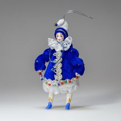 Ёлочная игрушка Клоун новогодний бархатный