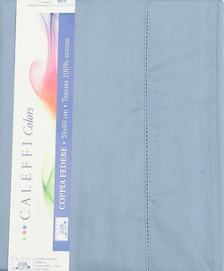 Простыня на резинке 200x200 Сaleffi Raso Tinta Unito с бордюром сатин синяя Италия