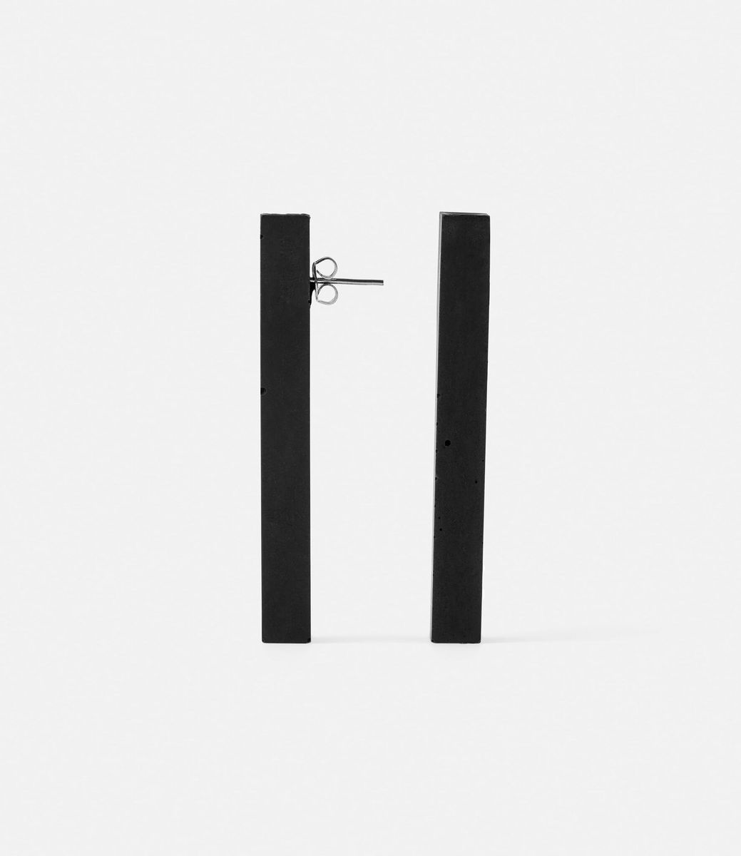 Urban Olive Design Column Earrings Black — серьги из бетона