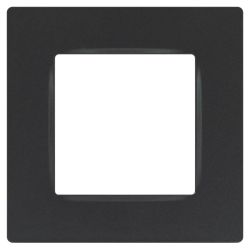 Рамка для розеток и выключателей ЭРА Серия 12 12-5201-12 на 1 пост, Классик, графит