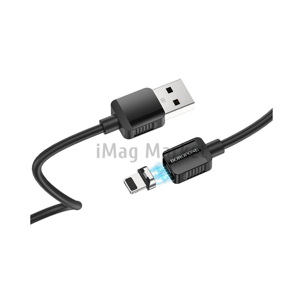 Зарядный кабель Borofone BX57, USB-A - Lightning, 2A, 10W, 1 м, черный