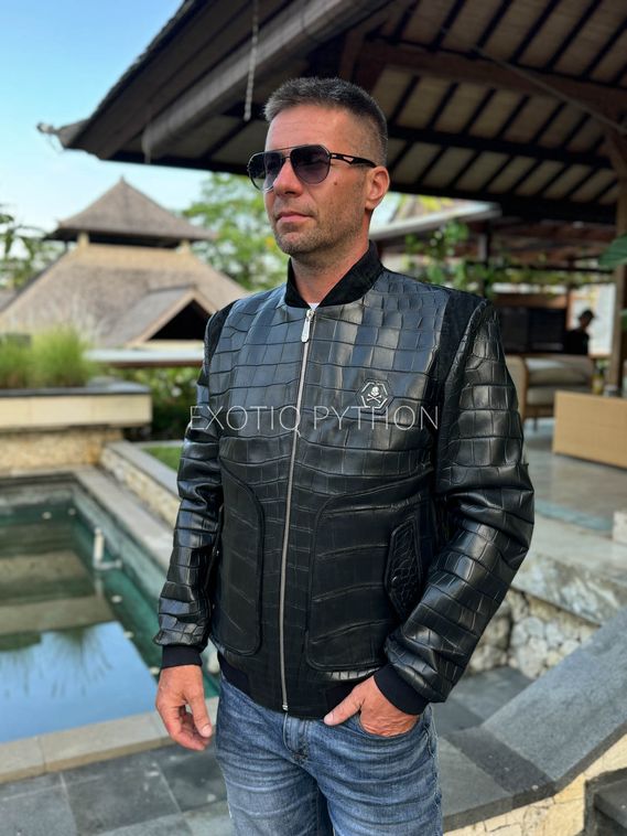 Мужская куртка из кожи крокодила Philipp Plein JT-130