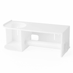 Держатель для туалетной бумаги с полкой, белый