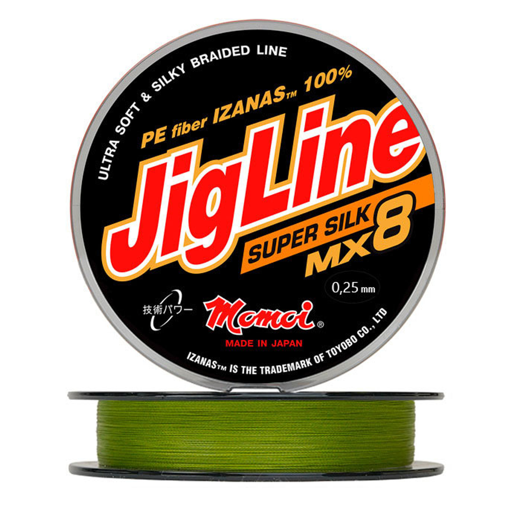 Шнур JigLine Super Silk 0,25 мм., 20 кг, 150 м, хаки