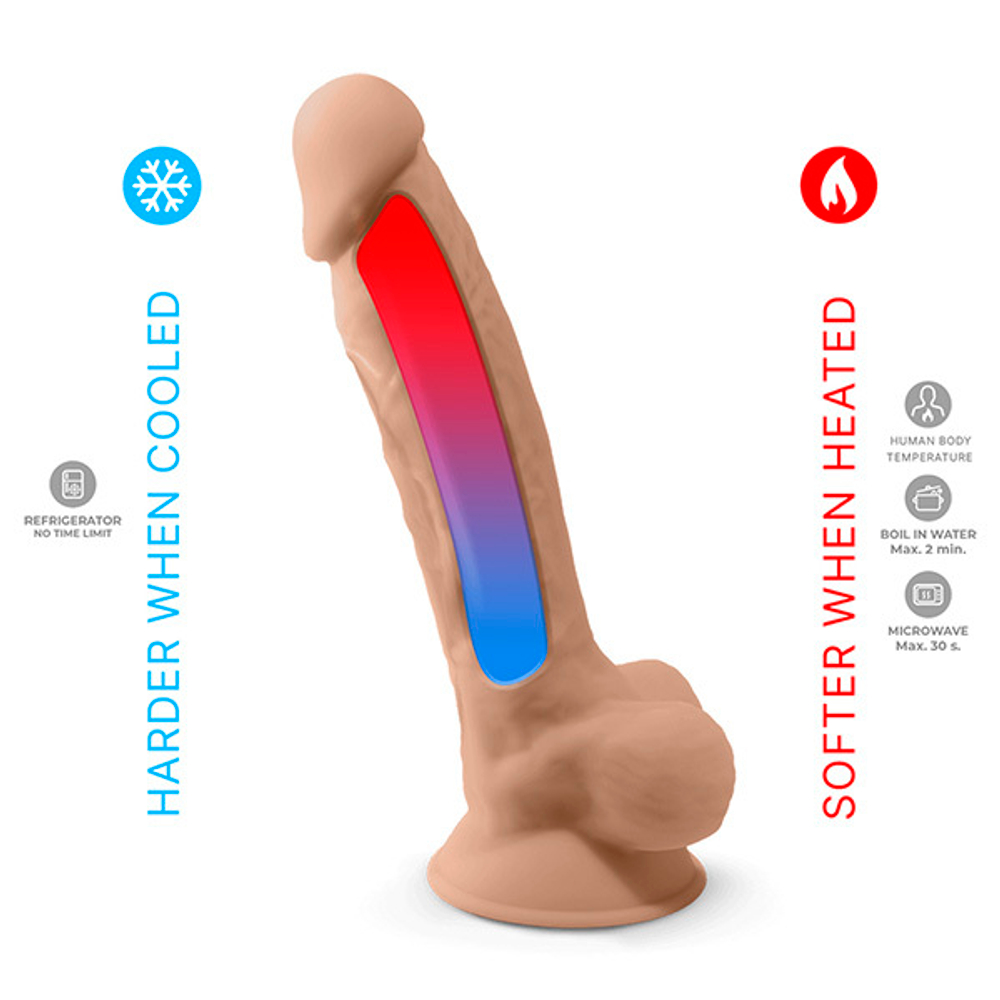 Телесный фаллоимитатор 20см на присоске с мошенкой SilexD Premium Silicone Dildo 8" Model 1